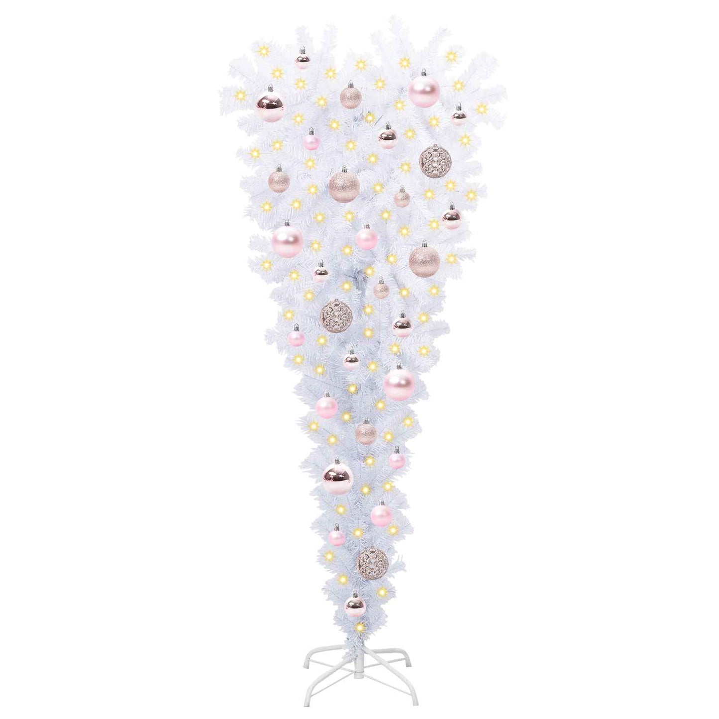 vidaXL Artificial Christmas Tree with Stand White 120 cm PVC and Steel - 53515