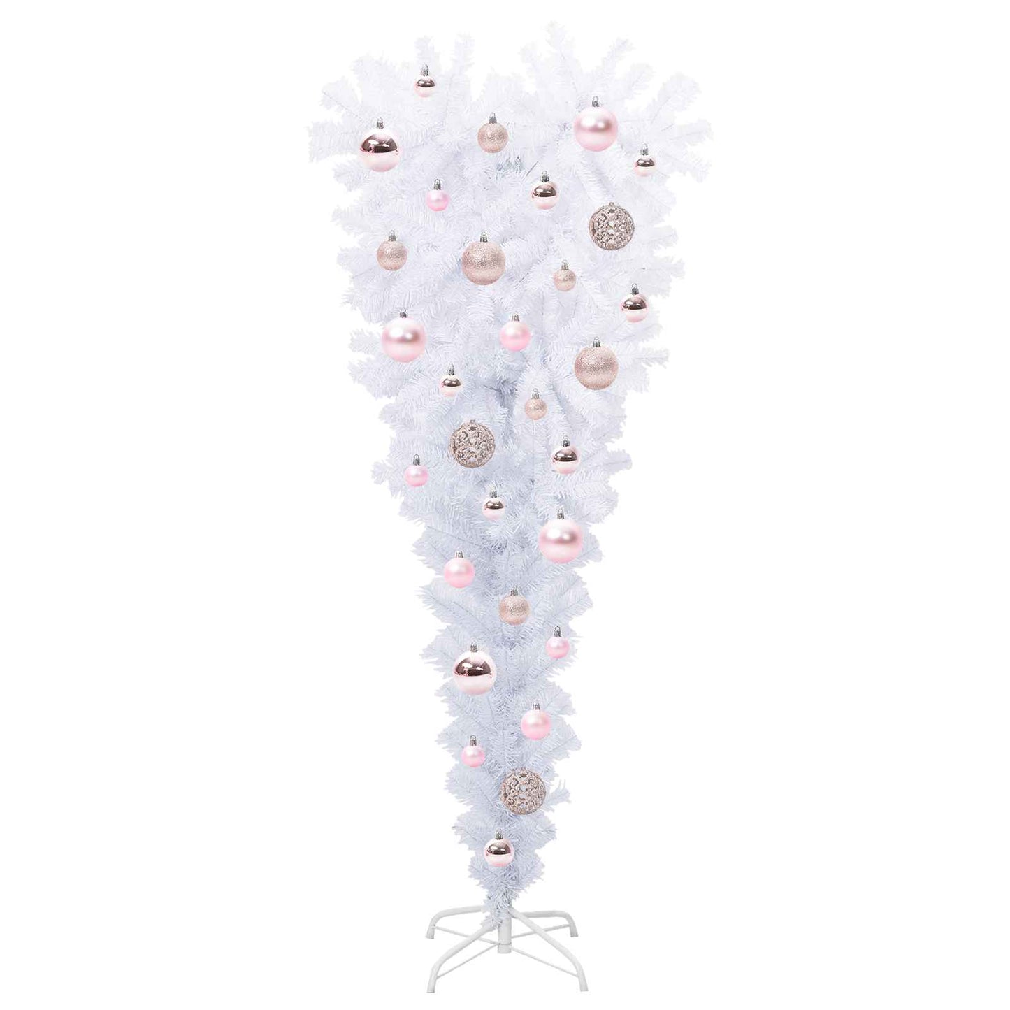 vidaXL Artificial Christmas Tree with Stand White 120 cm PVC and Steel - 53515