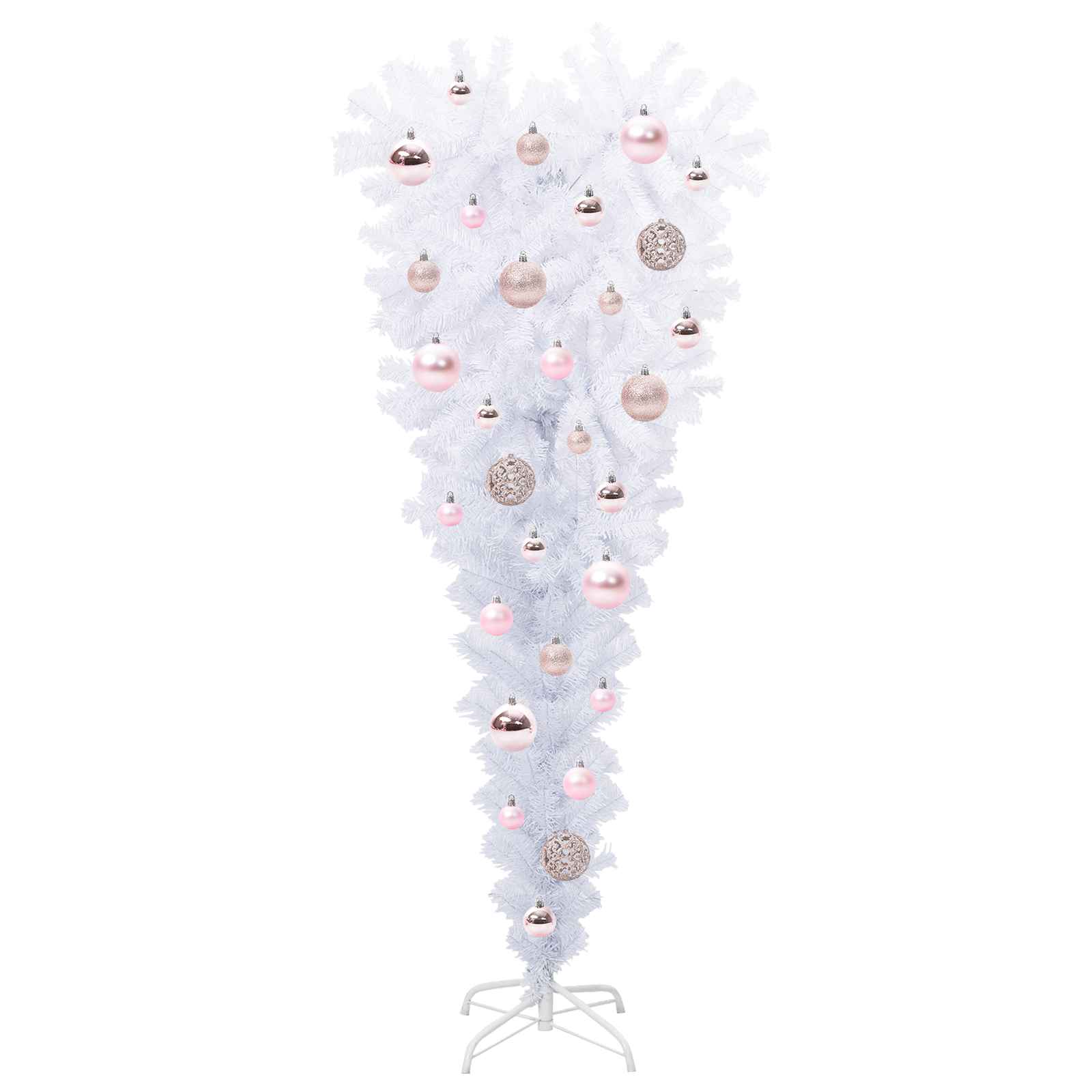 vidaXL Artificial Christmas Tree with Stand White 120 cm PVC and Steel - 53515