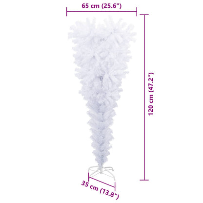 vidaXL Artificial Christmas Tree with Stand White 120 cm PVC and Steel - 53515