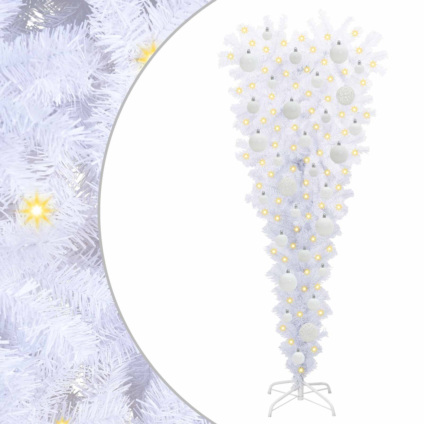 vidaXL Artificial Christmas Tree with Stand White 120 cm PVC and Steel - 53522