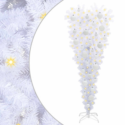 vidaXL Artificial Christmas Tree with Stand White 120 cm PVC and Steel - 53522