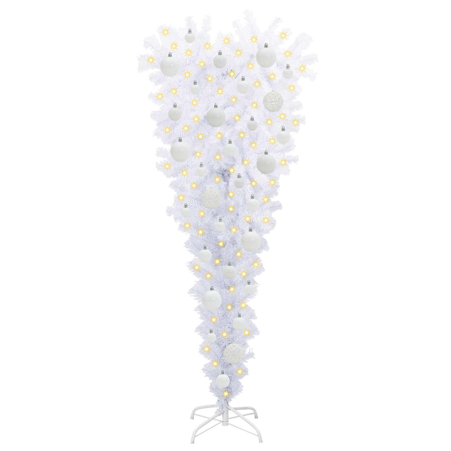 vidaXL Artificial Christmas Tree with Stand White 120 cm PVC and Steel - 53522