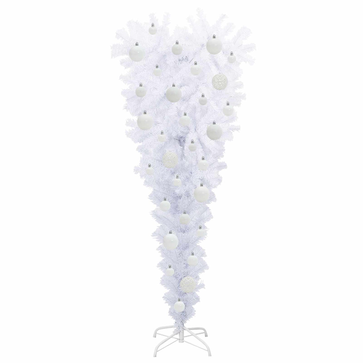 vidaXL Artificial Christmas Tree with Stand White 120 cm PVC and Steel - 53522
