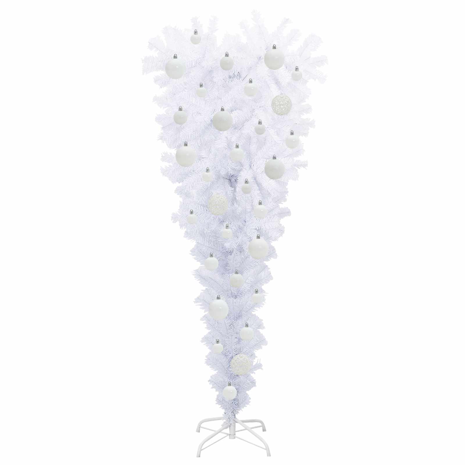 vidaXL Artificial Christmas Tree with Stand White 120 cm PVC and Steel - 53522