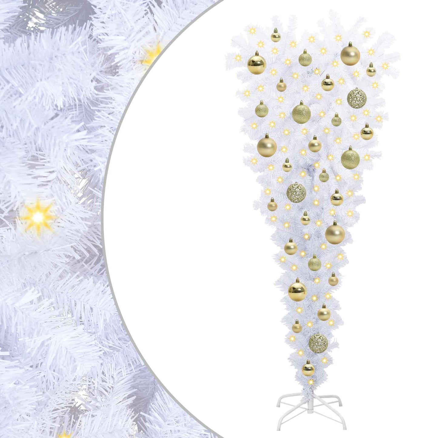 vidaXL Artificial Christmas Tree with Stand White 120 cm PVC and Steel - 53523