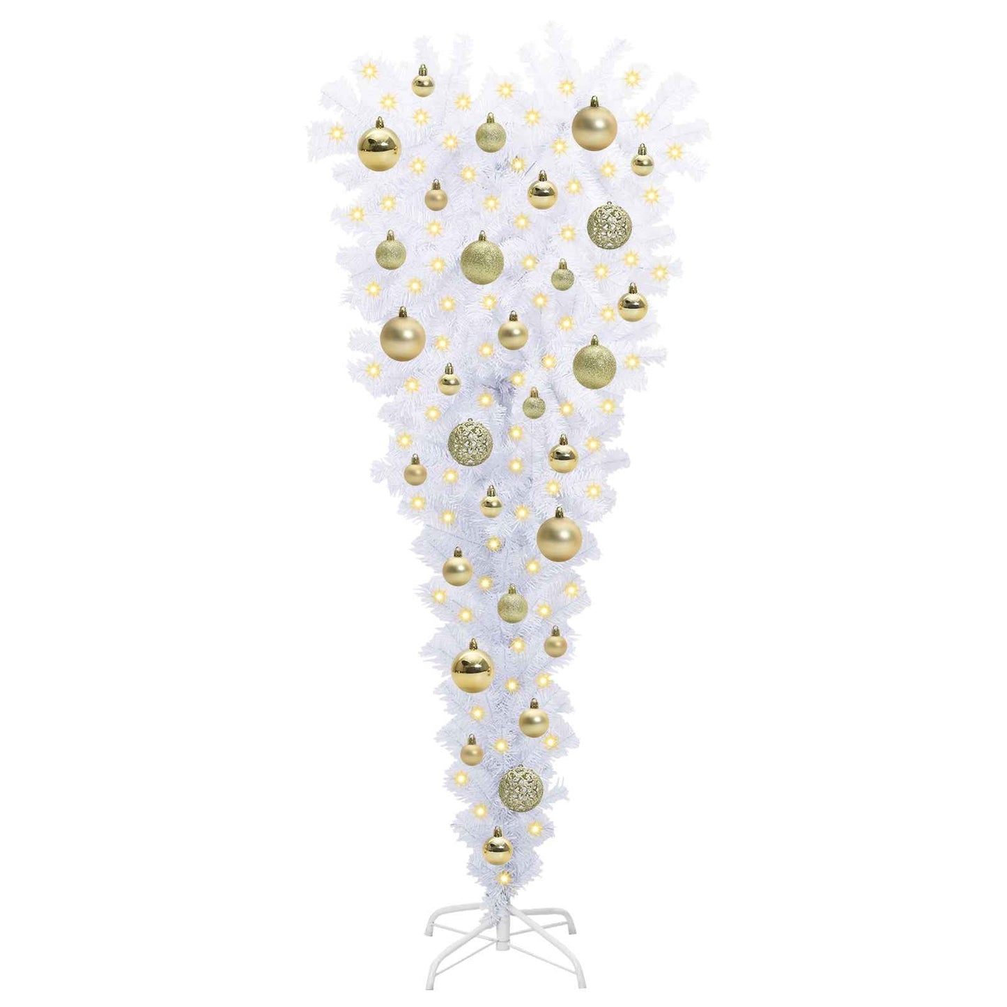 vidaXL Artificial Christmas Tree with Stand White 120 cm PVC and Steel - 53523