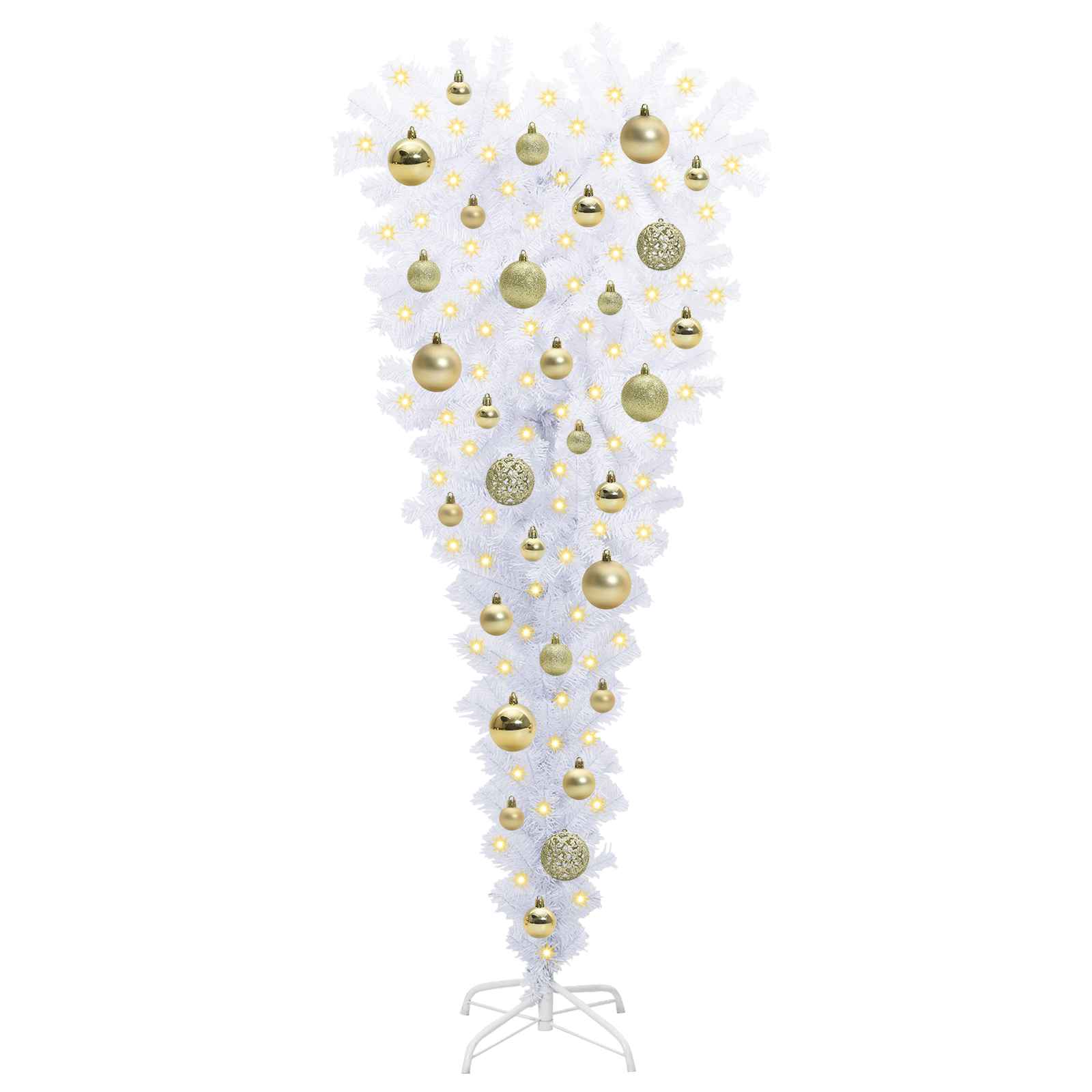 vidaXL Artificial Christmas Tree with Stand White 120 cm PVC and Steel - 53523