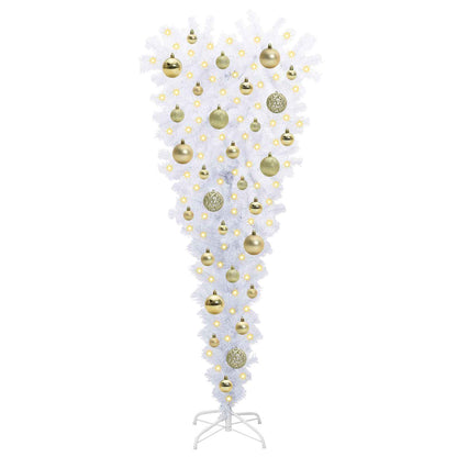 vidaXL Artificial Christmas Tree with Stand White 120 cm PVC and Steel - 53523