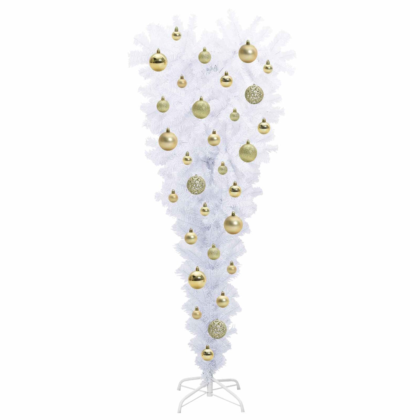 vidaXL Artificial Christmas Tree with Stand White 120 cm PVC and Steel - 53523