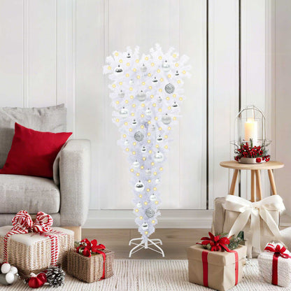 vidaXL Artificial Christmas Tree with Stand White 120 cm PVC and Steel - 53528