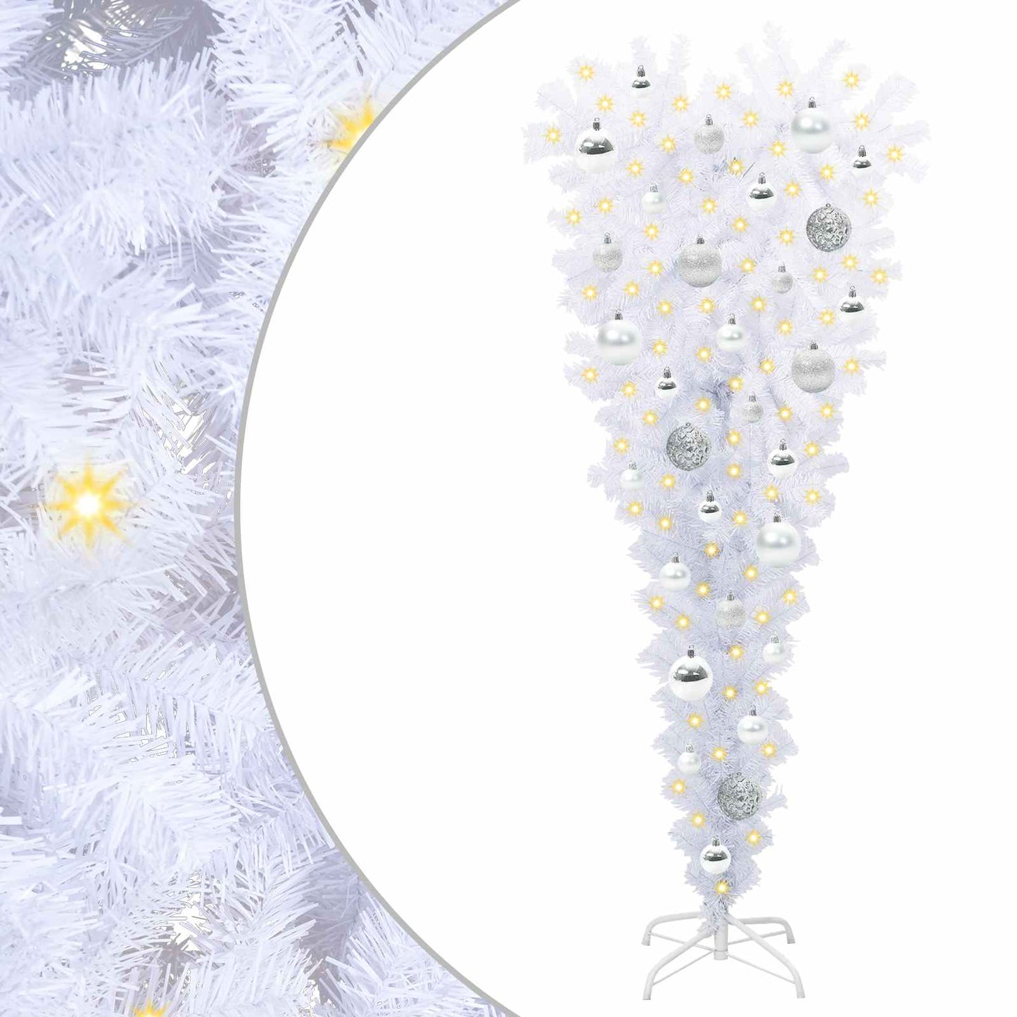 vidaXL Artificial Christmas Tree with Stand White 120 cm PVC and Steel - 53528