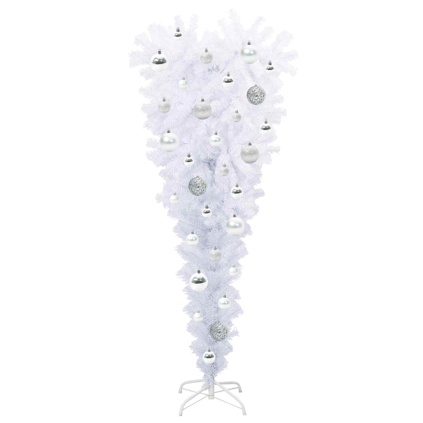 vidaXL Artificial Christmas Tree with Stand White 120 cm PVC and Steel - 53528