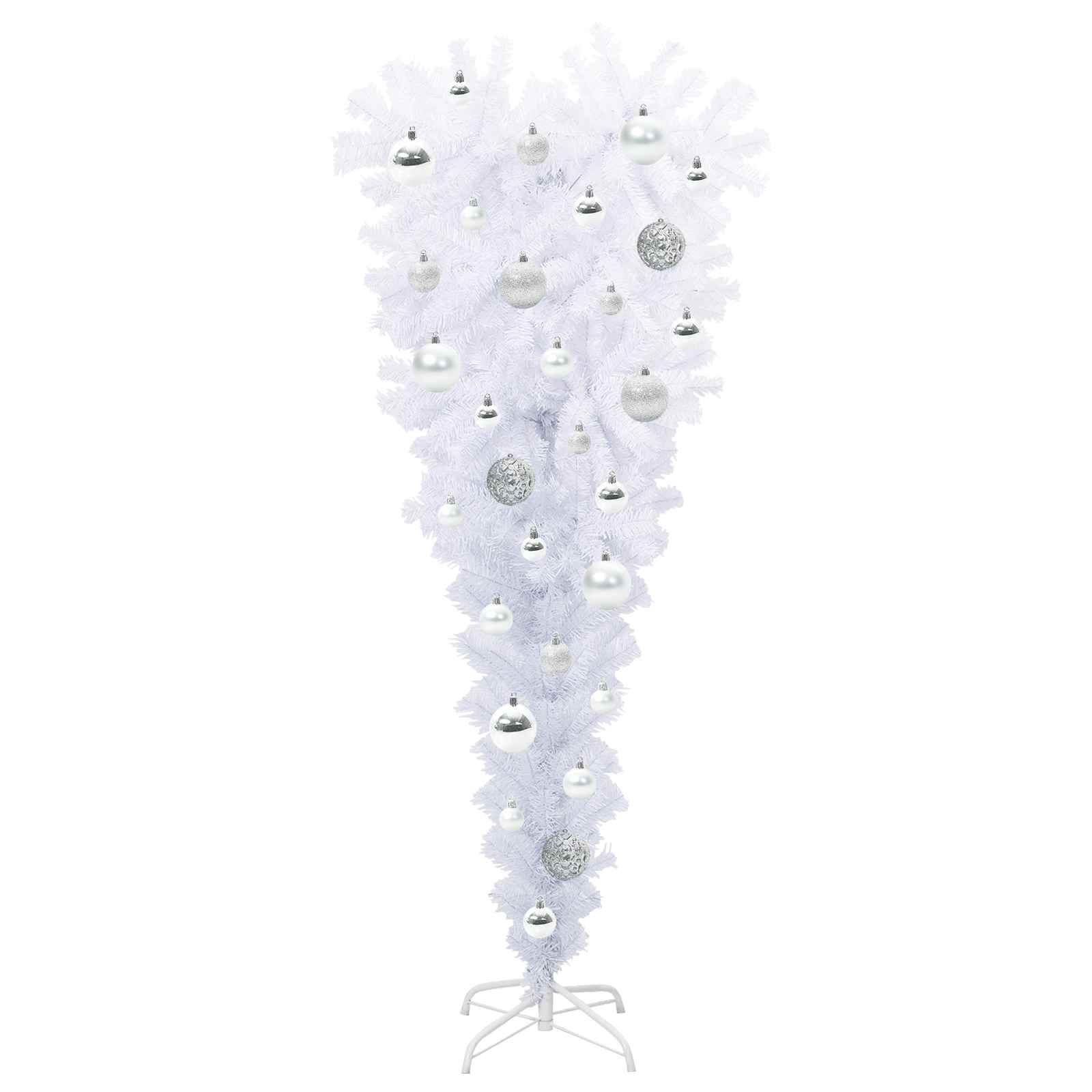 vidaXL Artificial Christmas Tree with Stand White 120 cm PVC and Steel - 53528