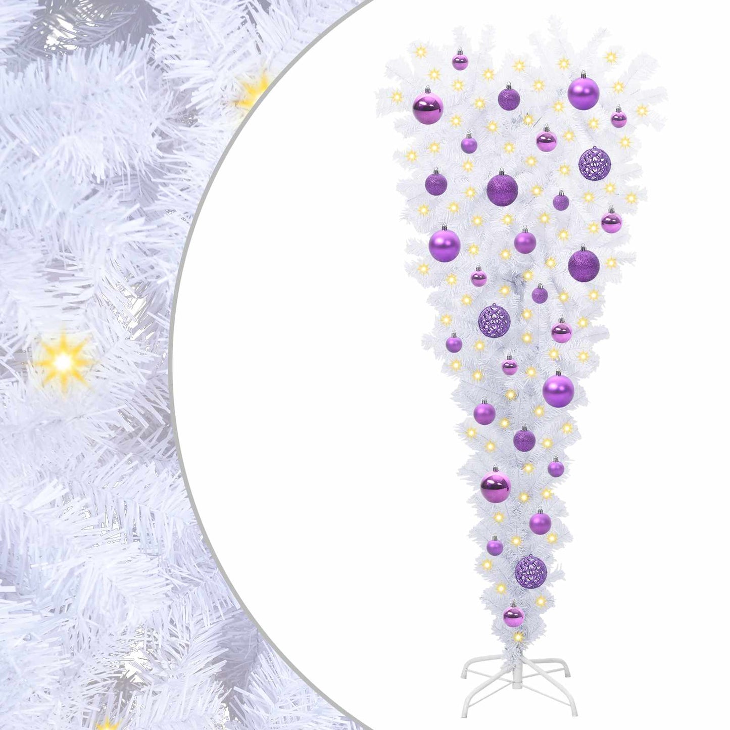 vidaXL Artificial Christmas Tree with Stand White 120 cm PVC and Steel - 53537