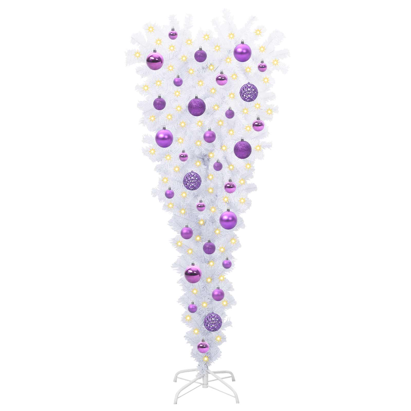 vidaXL Artificial Christmas Tree with Stand White 120 cm PVC and Steel - 53537