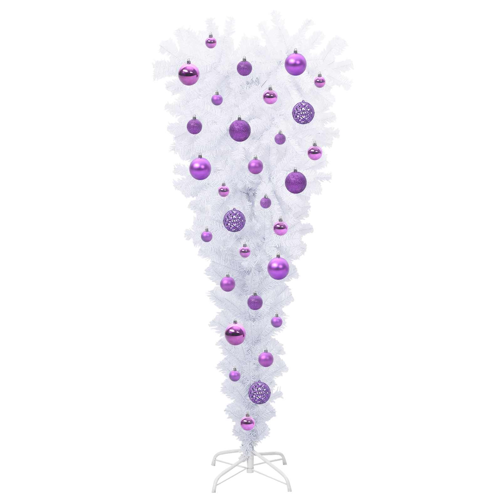 vidaXL Artificial Christmas Tree with Stand White 120 cm PVC and Steel - 53537