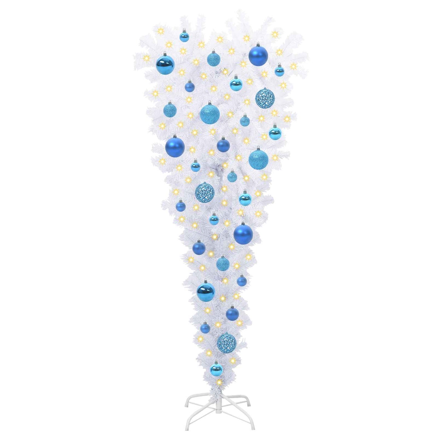 vidaXL Artificial Christmas Tree with Stand White 120 cm PVC and Steel - 53538