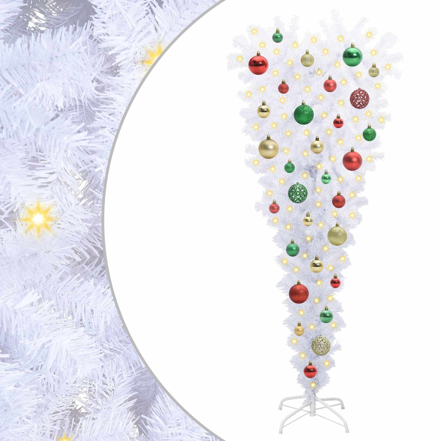 vidaXL Artificial Christmas Tree with Stand White 120 cm PVC and Steel - 53547