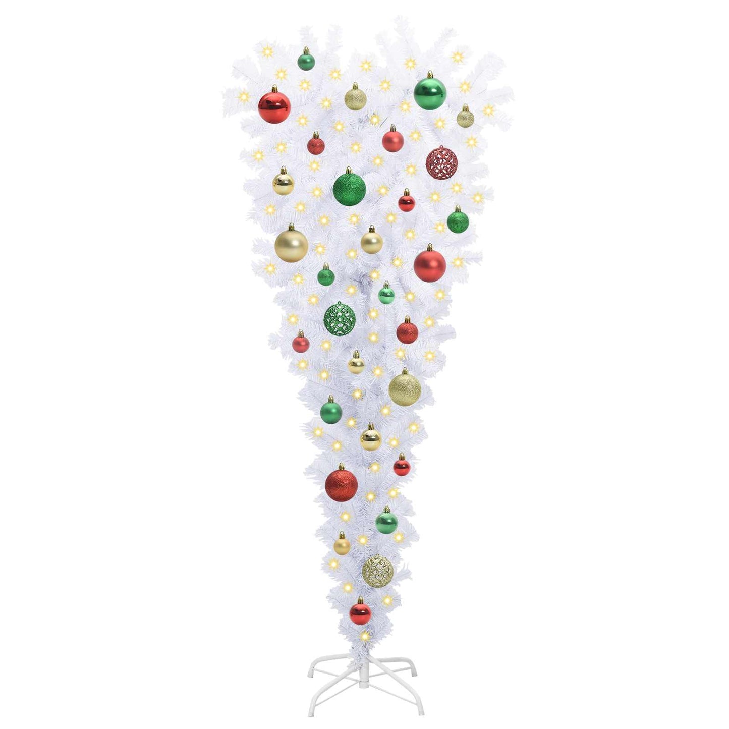 vidaXL Artificial Christmas Tree with Stand White 120 cm PVC and Steel - 53547