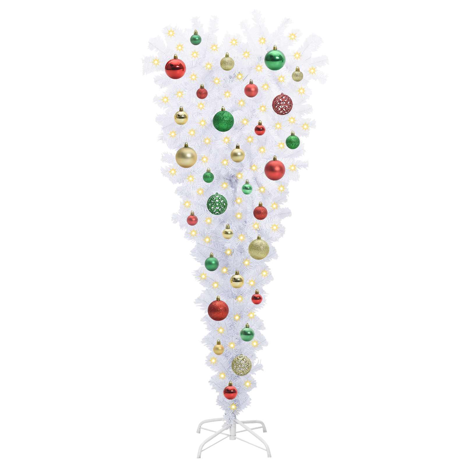 vidaXL Artificial Christmas Tree with Stand White 120 cm PVC and Steel - 53547