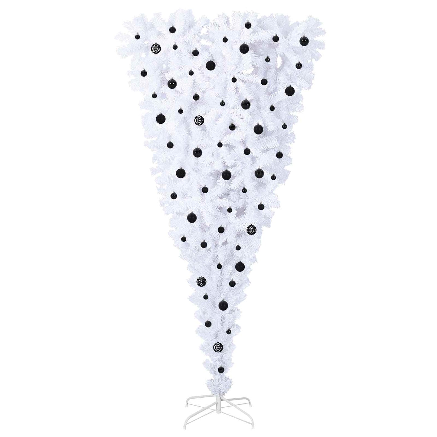 vidaXL Artificial Christmas Tree with Stand White 240 cm PVC and Steel - 53554
