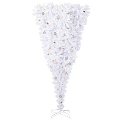 vidaXL Artificial Christmas Tree with Stand White 240 cm PVC and Steel - 53563