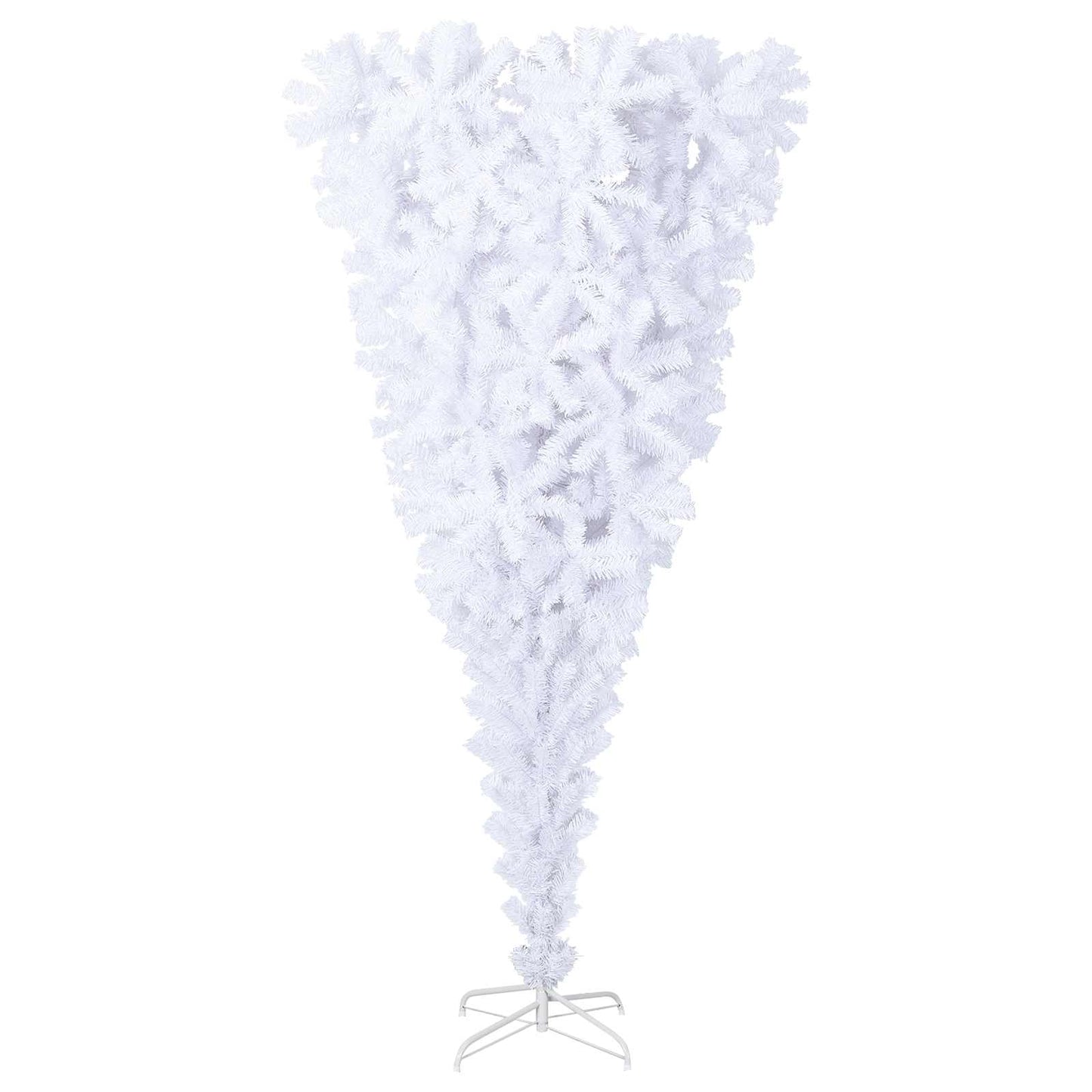 vidaXL Artificial Christmas Tree with Stand White 240 cm PVC and Steel - 53563