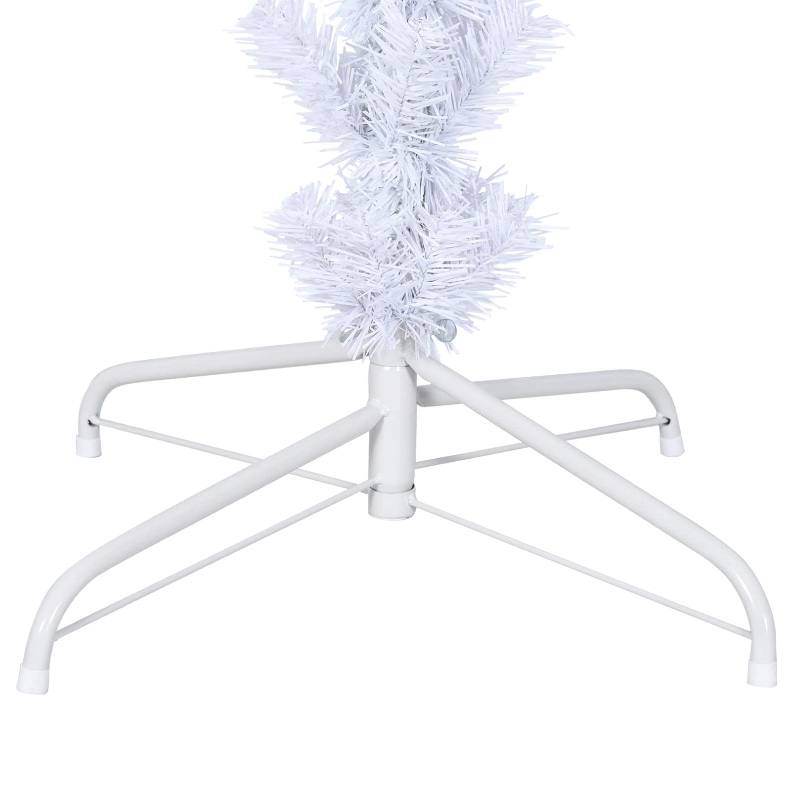 vidaXL Artificial Christmas Tree with Stand White 240 cm PVC and Steel - 53575
