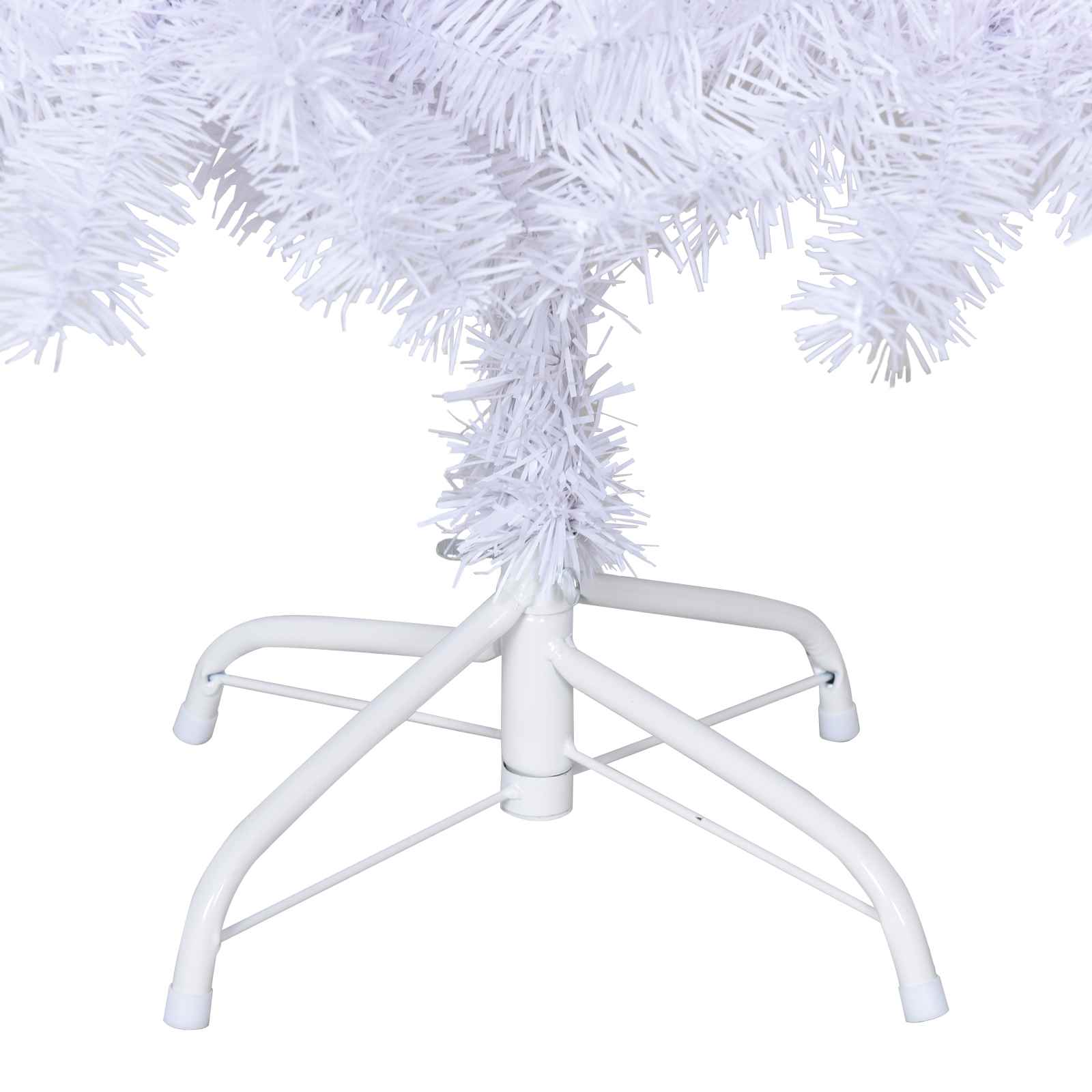 vidaXL Artificial Christmas Tree White 120 cm PVC and Steel