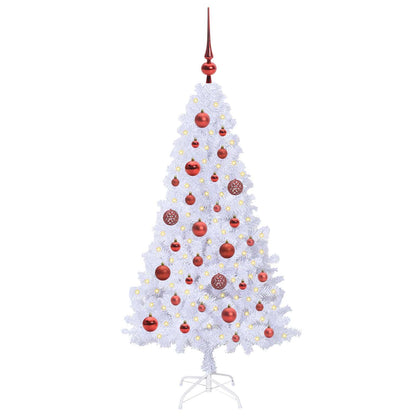 vidaXL Artificial Christmas Tree White 120 cm PVC and Steel