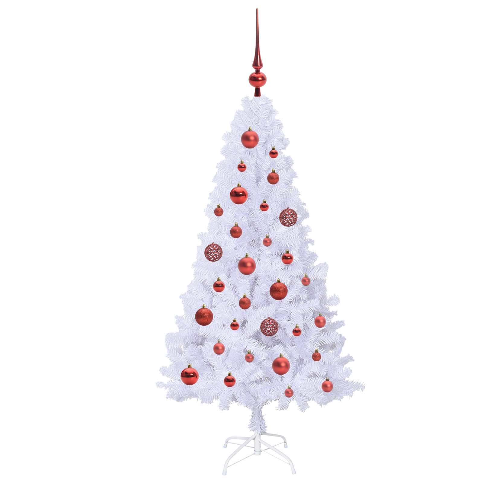 vidaXL Artificial Christmas Tree White 120 cm PVC and Steel
