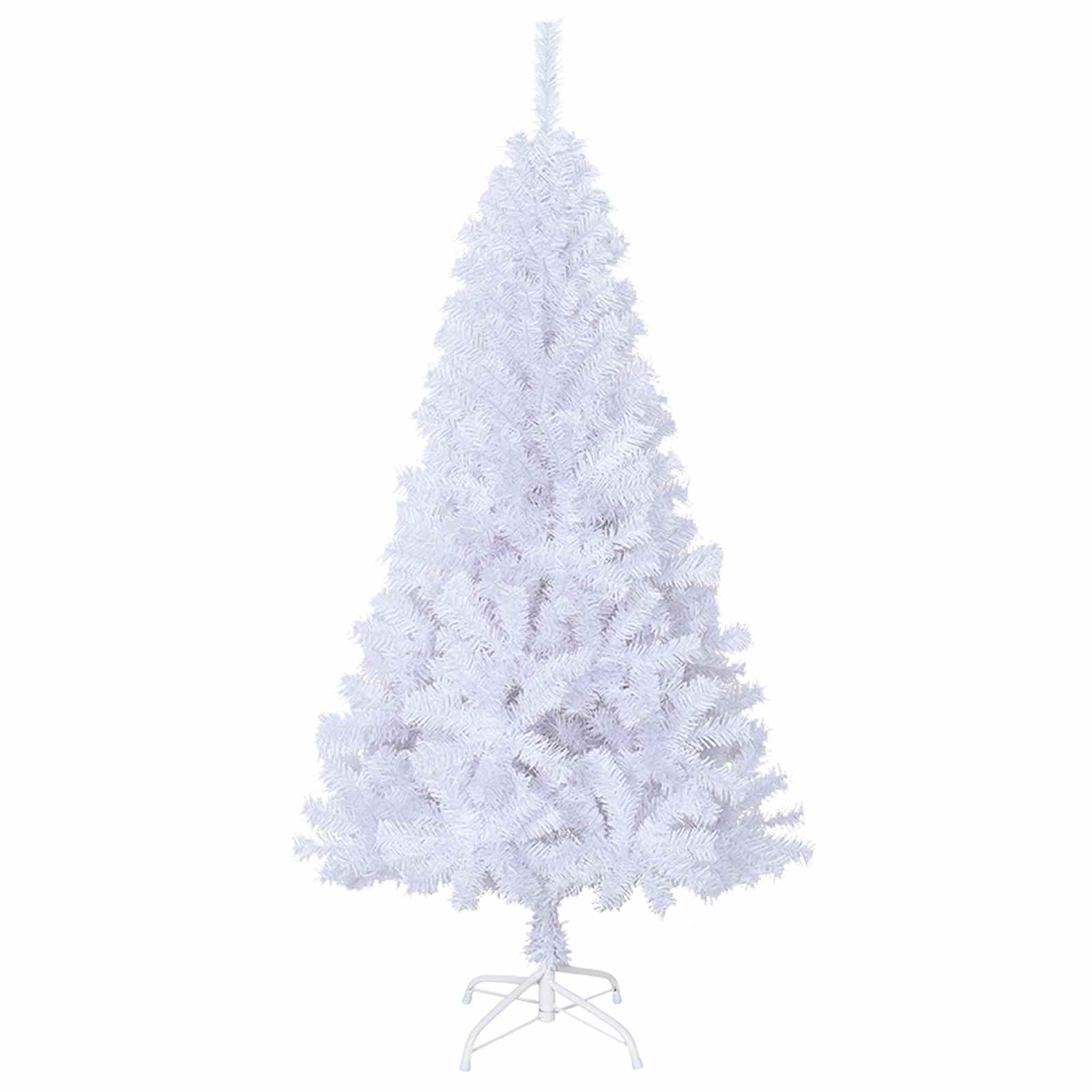 vidaXL Artificial Christmas Tree White 120 cm PVC and Steel