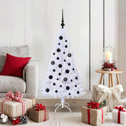vidaXL Artificial Christmas Tree White 120 cm PVC and Steel - 53580