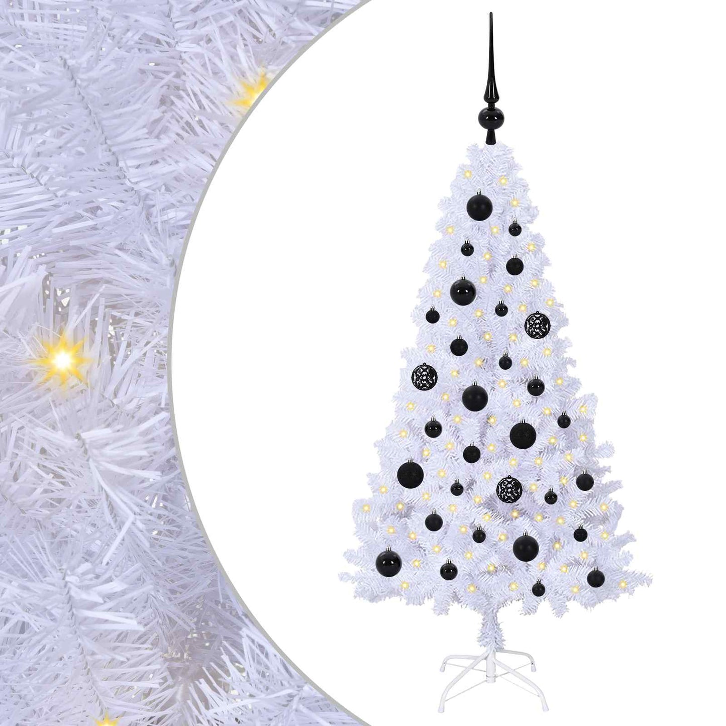 vidaXL Artificial Christmas Tree White 120 cm PVC and Steel - 53580