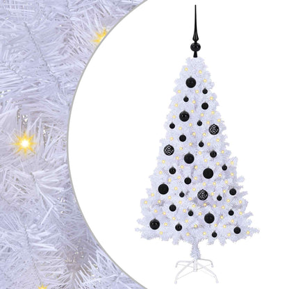 vidaXL Artificial Christmas Tree White 120 cm PVC and Steel - 53580