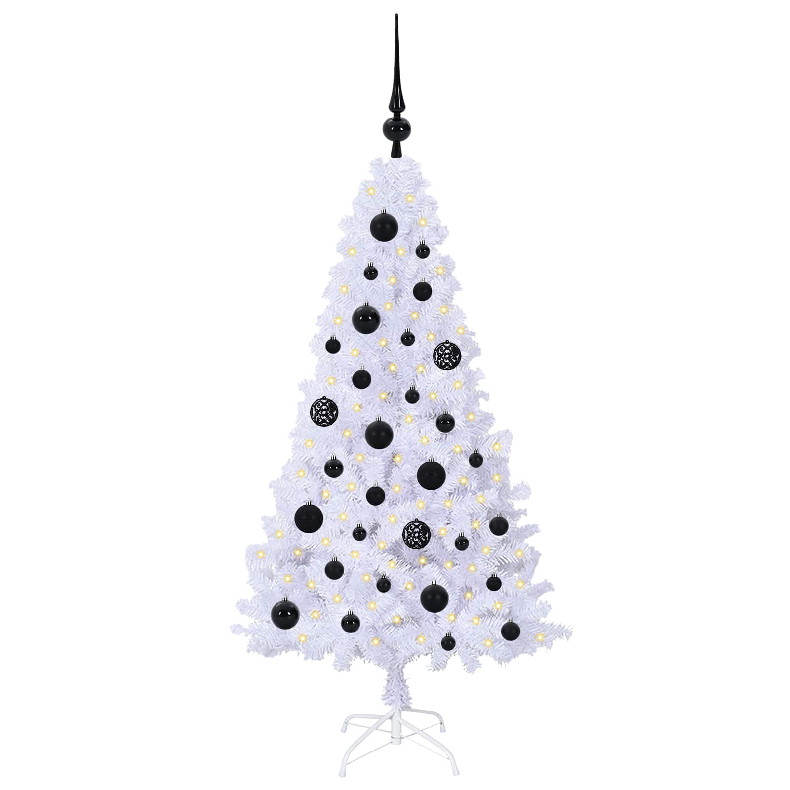 vidaXL Artificial Christmas Tree White 120 cm PVC and Steel - 53580