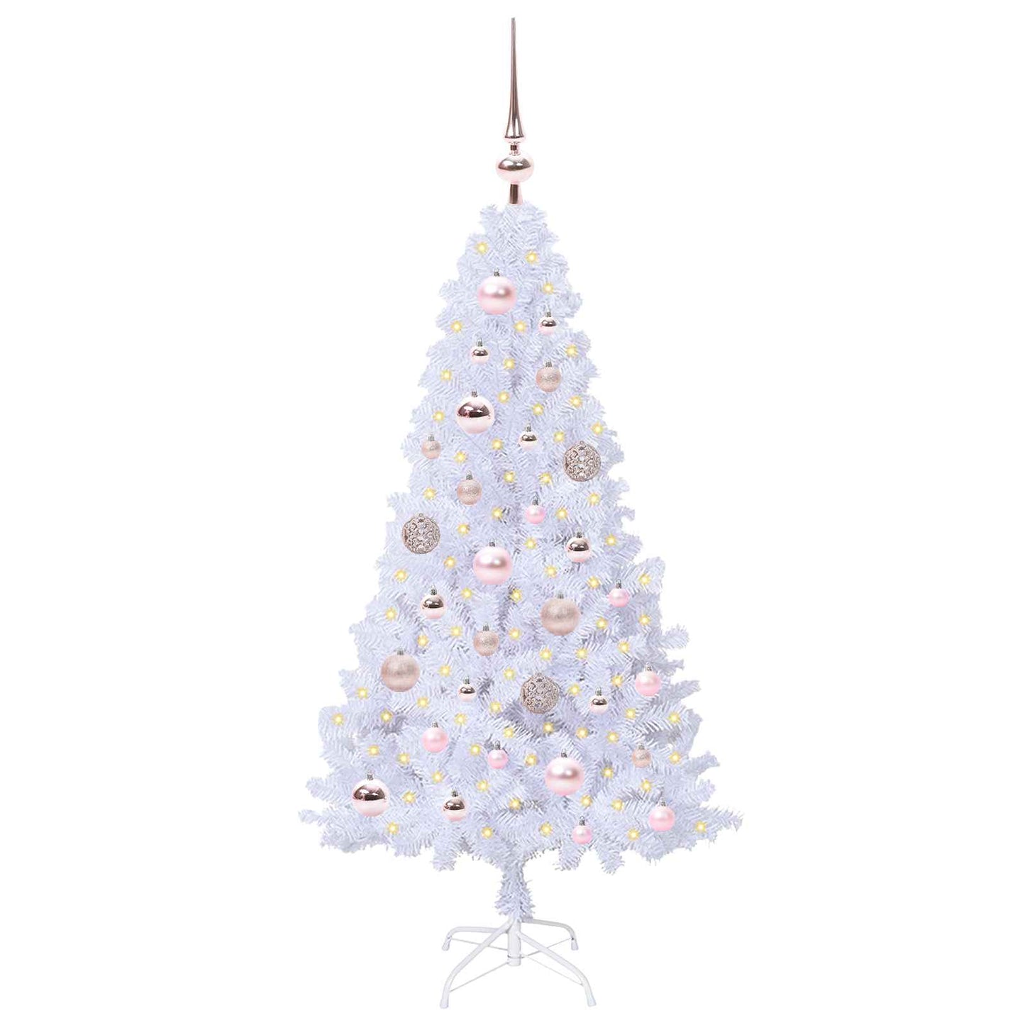 vidaXL Artificial Christmas Tree White 120 cm PVC and Steel - 53581
