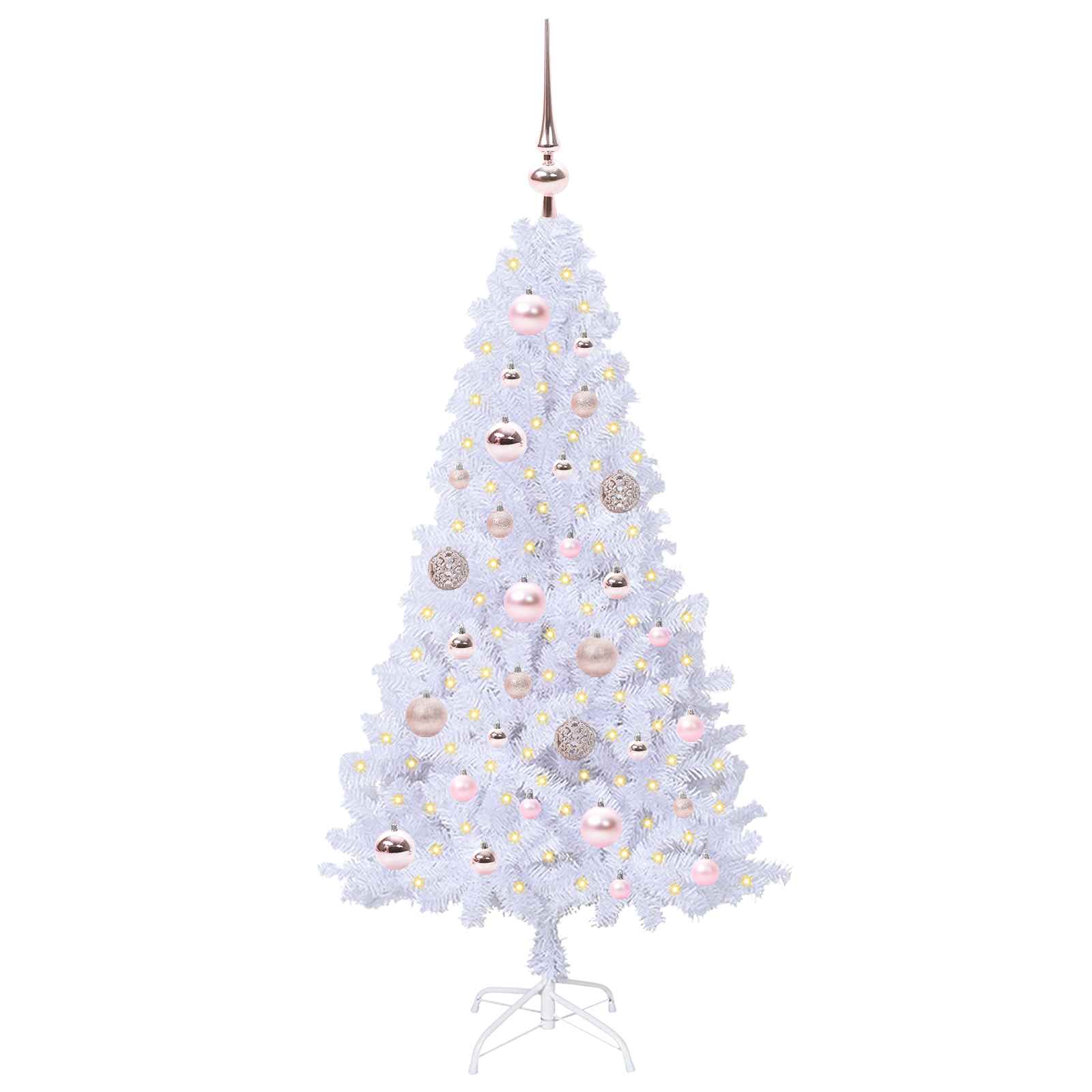 vidaXL Artificial Christmas Tree White 120 cm PVC and Steel - 53581