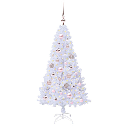 vidaXL Artificial Christmas Tree White 120 cm PVC and Steel - 53581