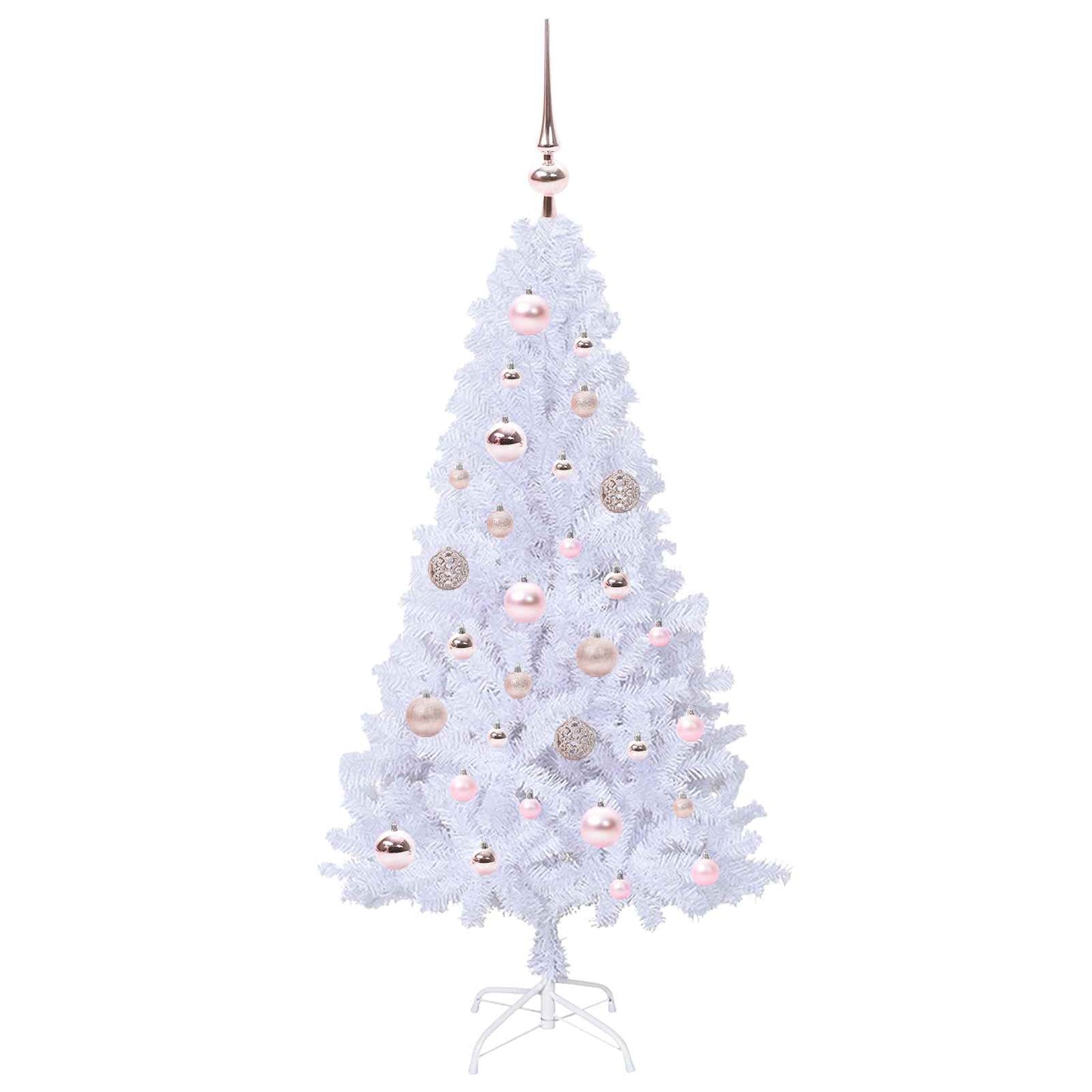 vidaXL Artificial Christmas Tree White 120 cm PVC and Steel - 53581
