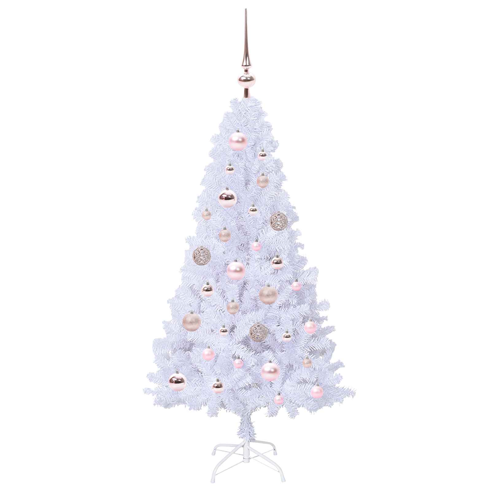 vidaXL Artificial Christmas Tree White 120 cm PVC and Steel - 53581