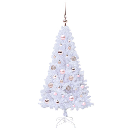 vidaXL Artificial Christmas Tree White 120 cm PVC and Steel - 53581
