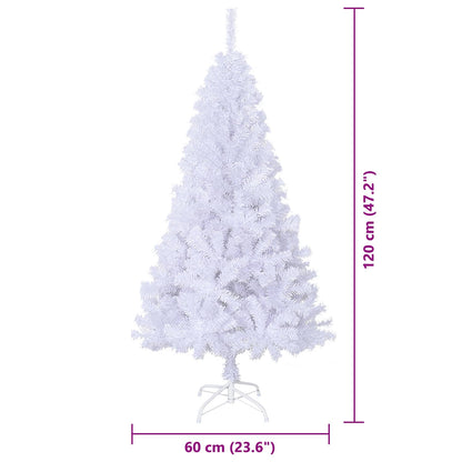 vidaXL Artificial Christmas Tree White 120 cm PVC and Steel - 53581
