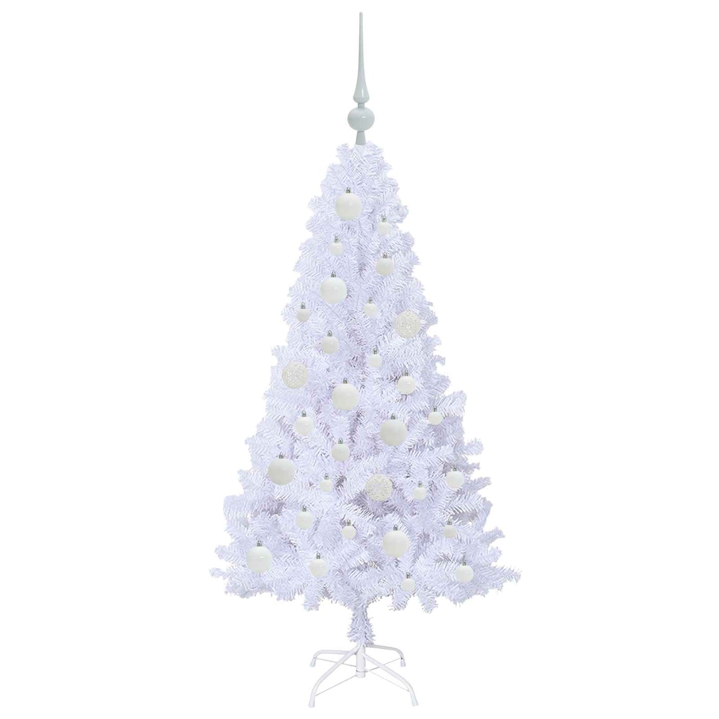 vidaXL Artificial Christmas Tree White 120 cm PVC and Steel - 53584