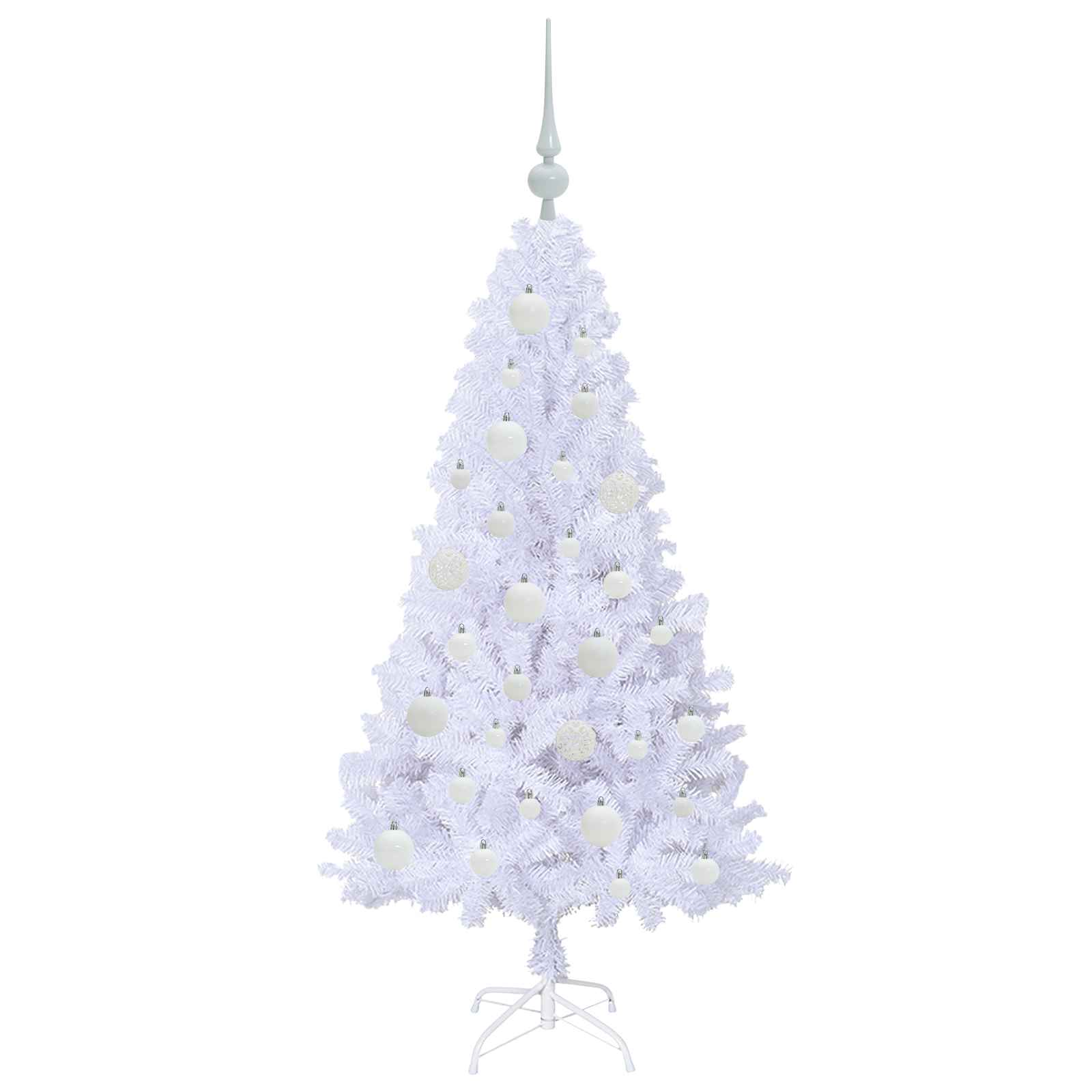 vidaXL Artificial Christmas Tree White 120 cm PVC and Steel - 53584