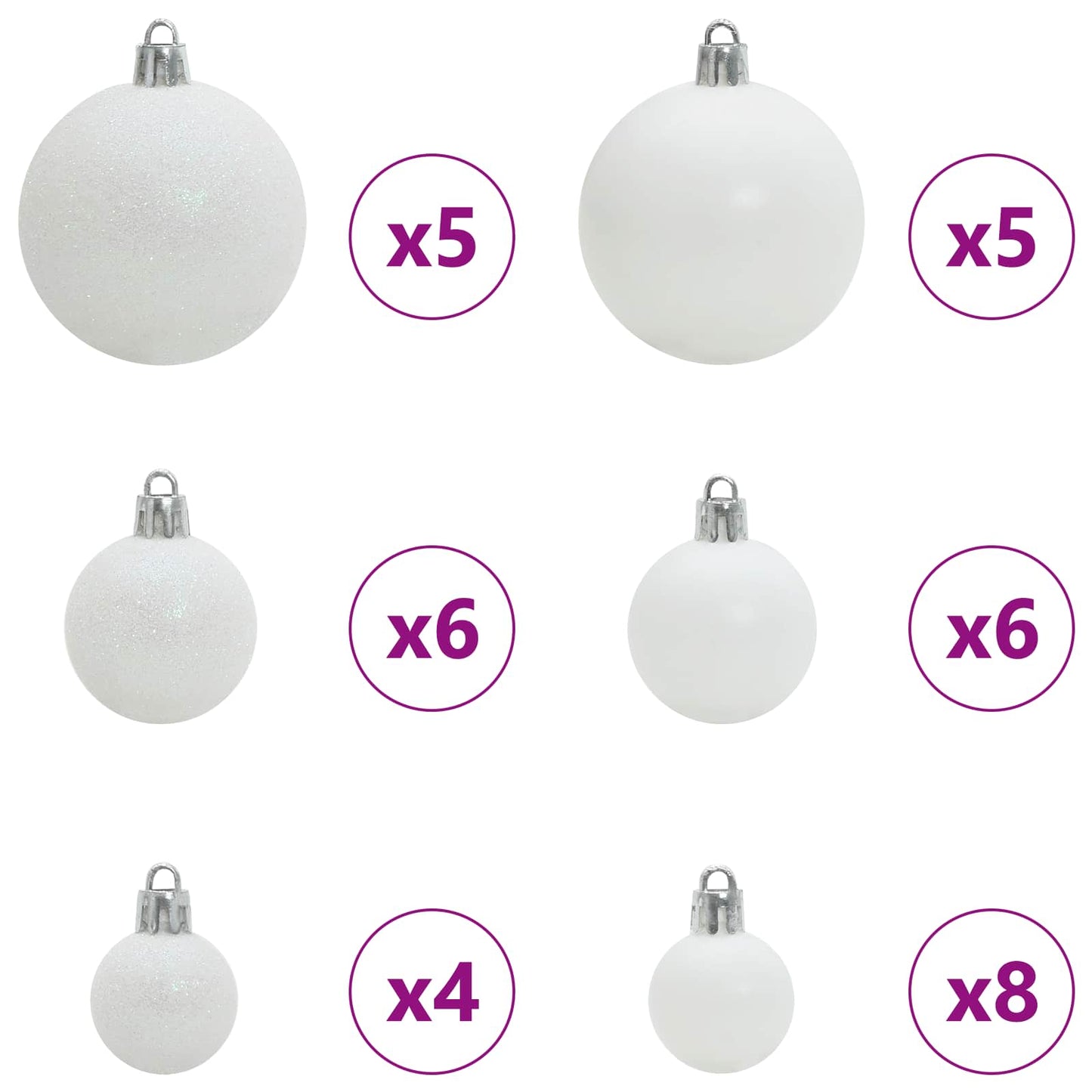 vidaXL Artificial Christmas Tree White 120 cm PVC and Steel - 53584