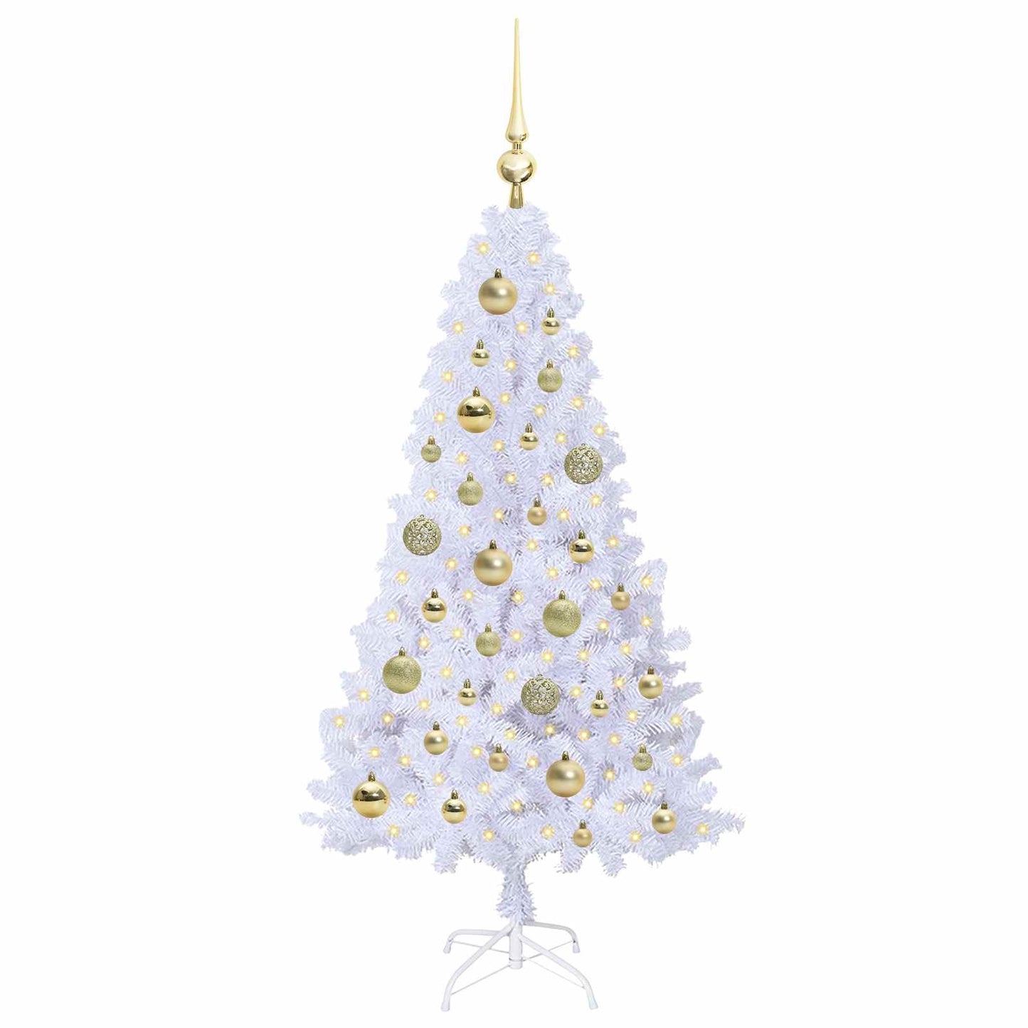 vidaXL Artificial Christmas Tree White 120 cm PVC and Steel - 53585