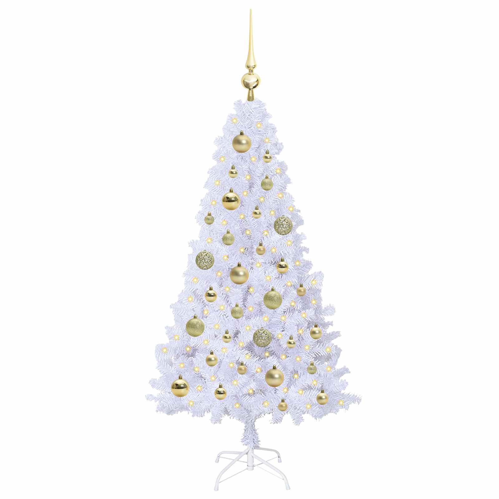 vidaXL Artificial Christmas Tree White 120 cm PVC and Steel - 53585