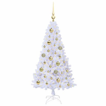 vidaXL Artificial Christmas Tree White 120 cm PVC and Steel - 53585